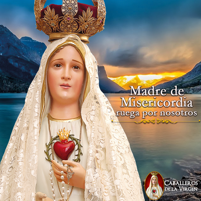 María, Madre de gracia, Madre de misericordia, protégenos del enemigo y ampáranos en la hora de la muerte.