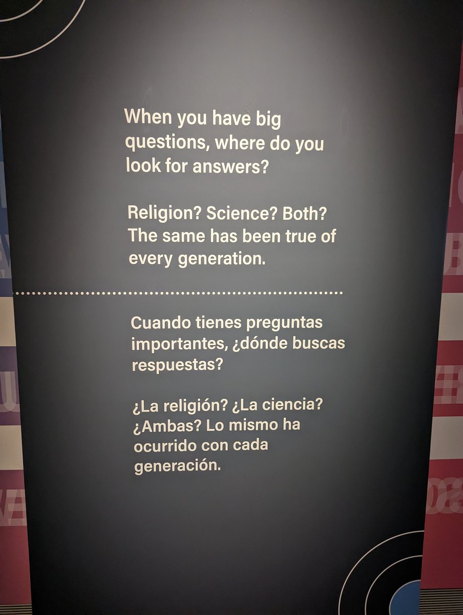 kirstenlesage's tweet image. Oh hi. Was this exhibit made for me?? 😂😂🤓 

#religion #science #explanations #coexistence