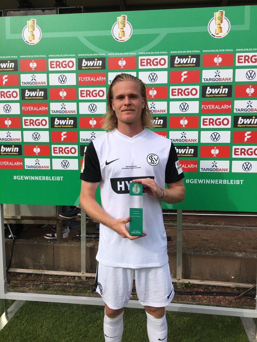 SV07Elversberg's tweet photo. Man of the Match! 😎⚫️⚪️🏆
#ELVB04 #DieElv #UnsereElv #NurDieSVE @DFB_Pokal https://t.co/RHFPT36lfd