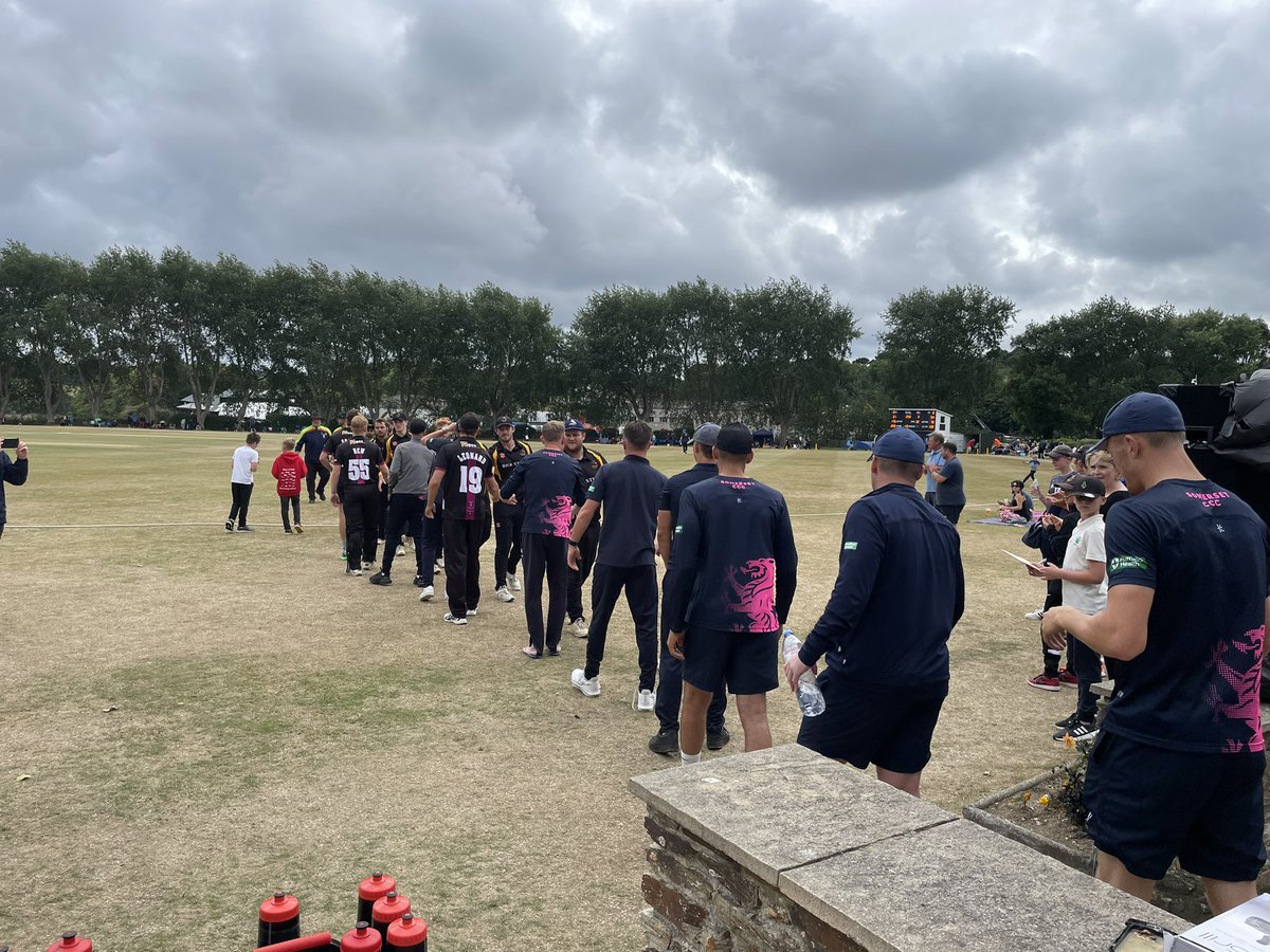 TruroCricket's tweet photo. A privilege to host the @cornwallccc vs @SomersetCCC today. The weather was better than expected and we hope the spectators had a great day. A big thank you to our volunteers who made today possible #truro #cricket #cornwallcc #somersetcc https://t.co/EMaViT1HEt