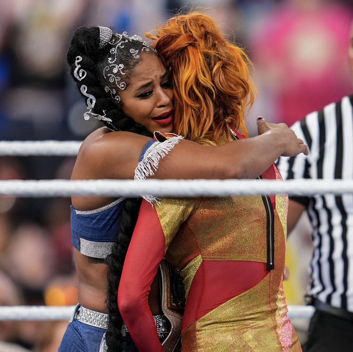 BeckyLynchWWE's tweet photo. She is everything she says she is. The EST. @BiancaBelairWWE https://t.co/LeTDKgIaM5