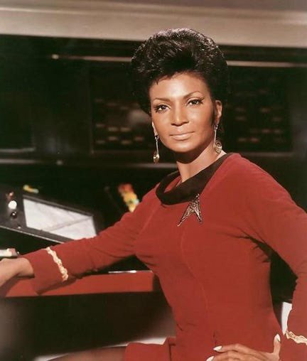 A remarkable woman in a remarkable role. Nichelle, you will be deeply missed. Sending much love and respect.