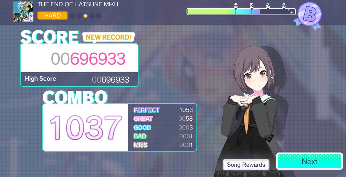 krawps's tweet photo. comes on twitter just to complain that i was 5 notes away from full combo on this song and then leaves. Goodbye. 6969 though bye. https://t.co/qi67YflFH9