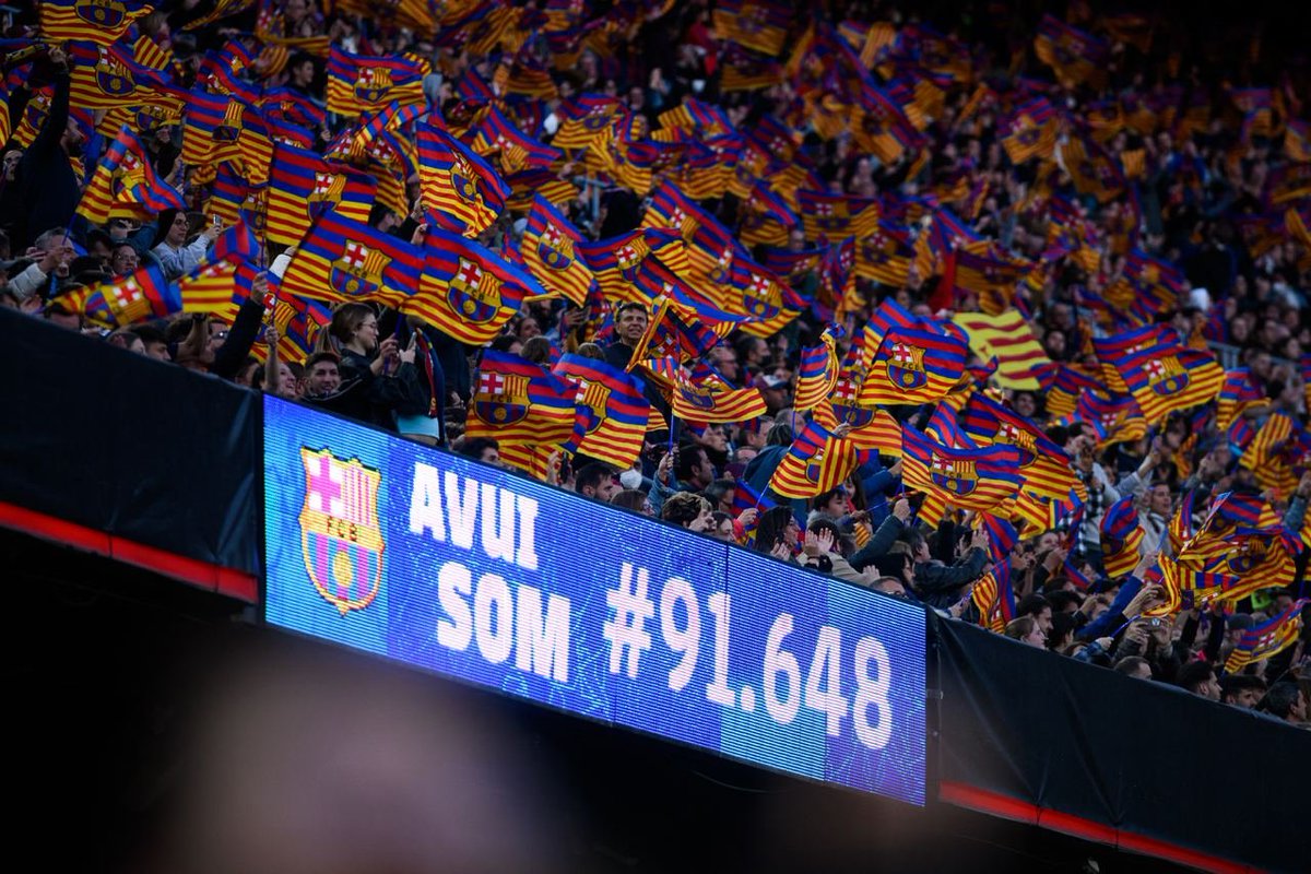 mundopelotanet's tweet photo. 👥🏟️ Este 2022 nos ha traído 3 de los 4 récords de asistencia de público a partidos de fútbol femenino en toda la historia.

El Camp Nou, dos veces por Champions League, y Wembley Stadium en la final de la #WEURO22 los albergaron.

Un año especial para el #FutFem mundial. https://t.co/xkBDg3nrfu