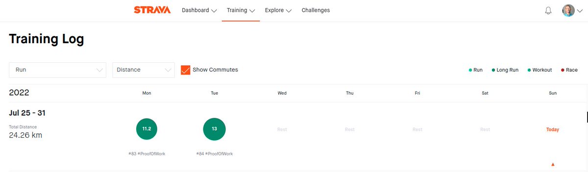 RunningForBTC's tweet photo. Max #BTC price sets the distance I run |
week#29 $24.2k/1BTC = 24.2km in week#30
... mission accomplished #RunningForBitcoin #BTC #Runner #Bitcoin #running #strava https://t.co/XcUyDgiWnc