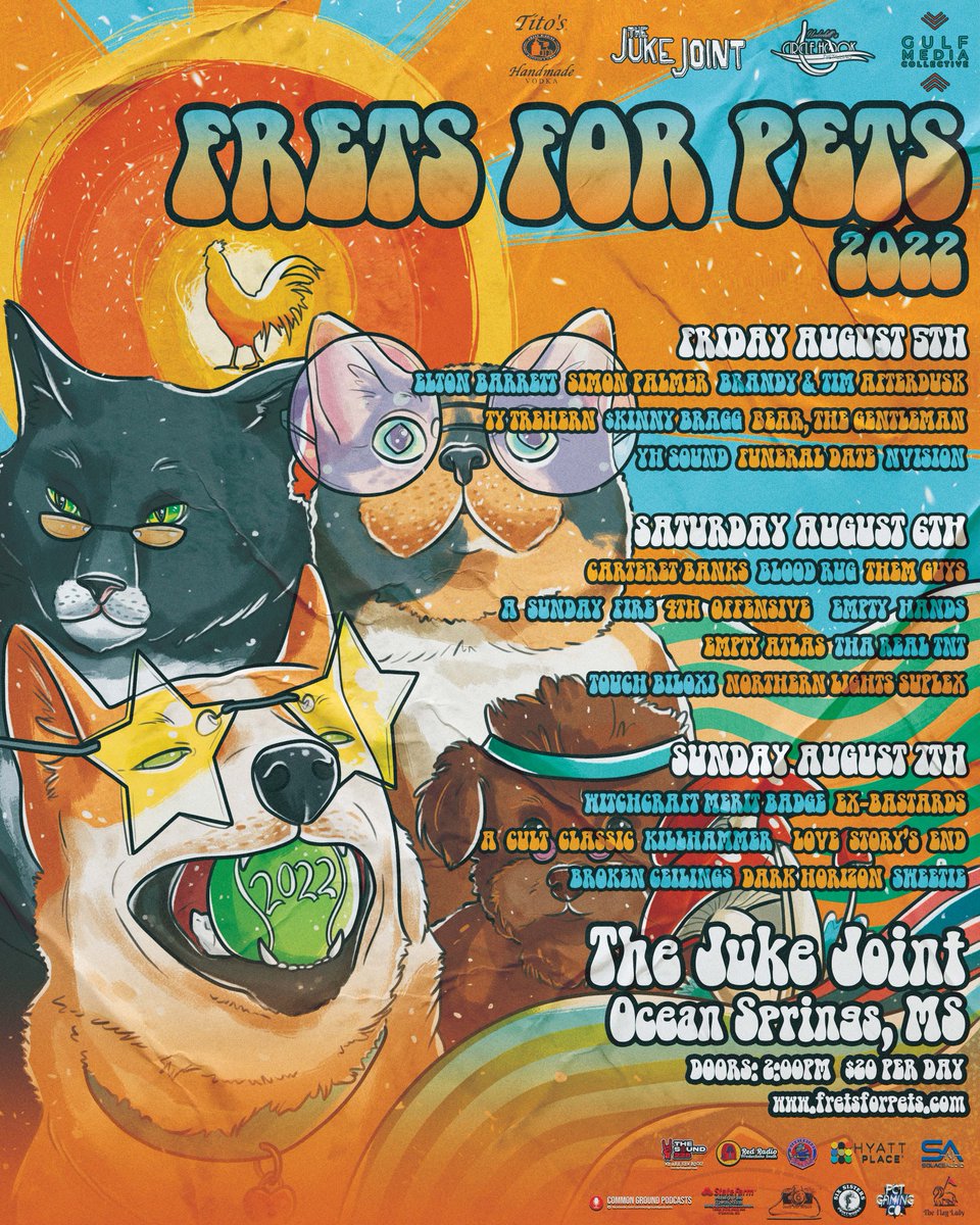 FretsForPets's tweet photo. Get ready! Only one more week until Frets for Pets rocks you all weekend long!

#charity #pets #animalshelters #music https://t.co/gm7bMgjGrN