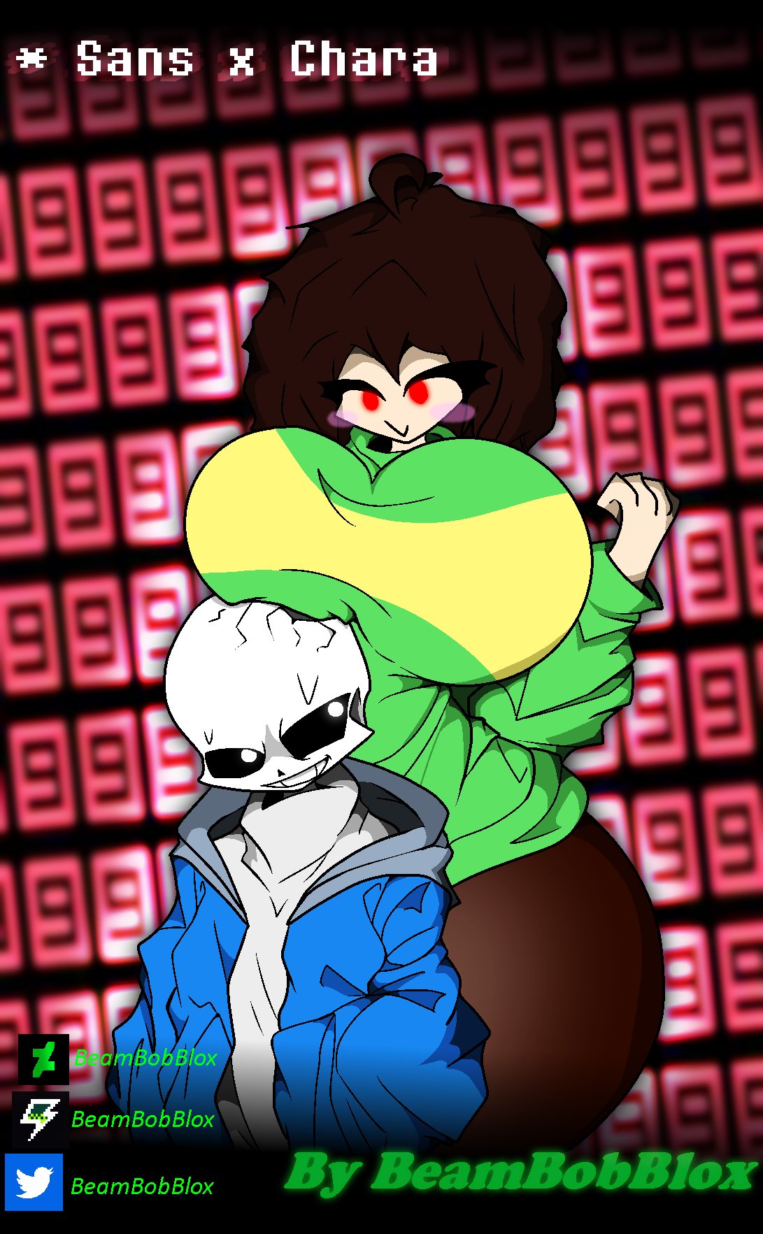 BeamBobBlox on X: Sans x Chara undertale sans chara By me Win vote :  t.coM3Pt5bLphi t.co3W2wWOdXnf  X
