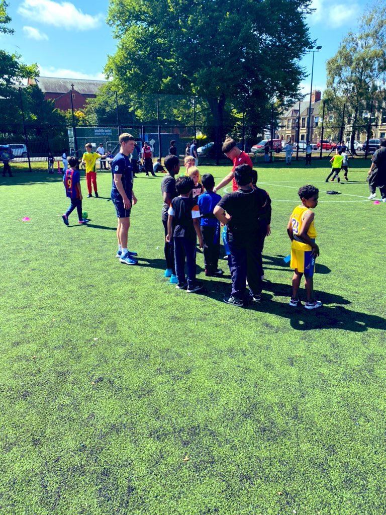 MichaelConnor06's tweet photo. Thank you to @MujiDCO @CricketWales for inviting our team to support delivery at @Grange_Pavilion 🏈🏏🏓 and a big thank you to my coaches for providing a fantastic event for the children 👏🏻👏🏻 @WRU_Community @JacWoodJones1 @NoohOmar21 @AliAbdi_ https://t.co/cqkBtNi7Na