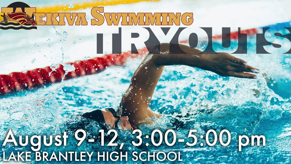 Wekiva Athletics (@wekivasports) on Twitter photo 2022 <a href="/WekivaAquatics/">Wekiva Aquatics Swimming/Water Polo</a> TRYOUTS
📍 Patriot Aquatic Center (behind Lake Brantley High School)
🗓️ August 9-12
🕒 3:00 to 5:00 pm
⚕️ Athletic Clearance Required - see WekivaMustangs.com > Forms/Docs
ℹ️ More Info: Markeith.Williams@ocps.net 2022 <a href="/WekivaAquatics/">Wekiva Aquatics Swimming/Water Polo</a> TRYOUTS
📍 Patriot Aquatic Center (behind Lake Brantley High School)
🗓️ August 9-12
🕒 3:00 to 5:00 pm
⚕️ Athletic Clearance Required - see WekivaMustangs.com > Forms/Docs
ℹ️ More Info: Markeith.Williams@ocps.net