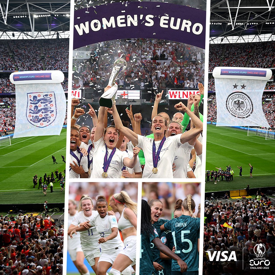 It’s home 🏆

What an incredible tournament it has been! Records have been broken, history has been made, ending with tonight's nail-biting final. Never forget this match, these teams, this legacy ⚽

Visa is proud sponsor of the UEFA Women's EURO 2022™️

@WEURO2022 | #WEURO2022