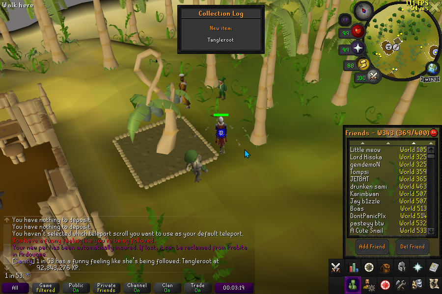 19/50 (: tangleroot 92,8m xp