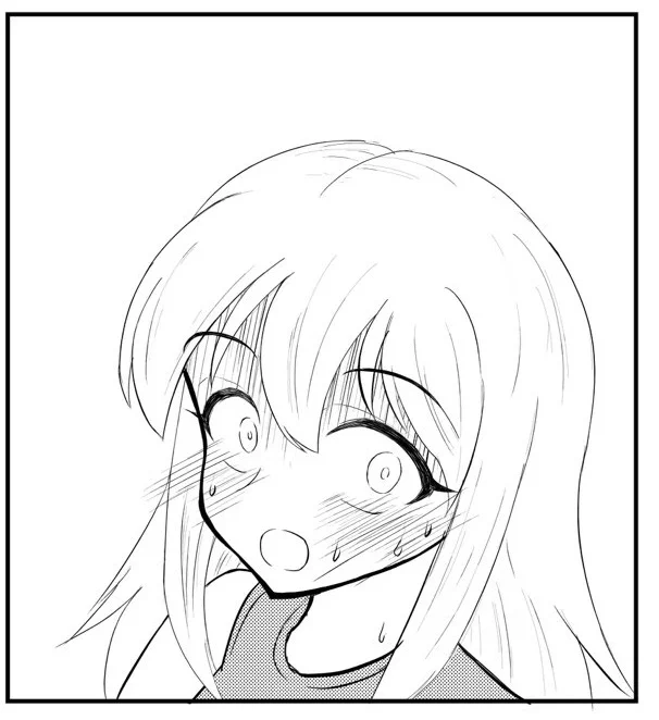 最近全然絵も漫画も上げてないけど、赤面ネモ本の原稿はやってる。これは青ざめながら赤面するネモ。 
