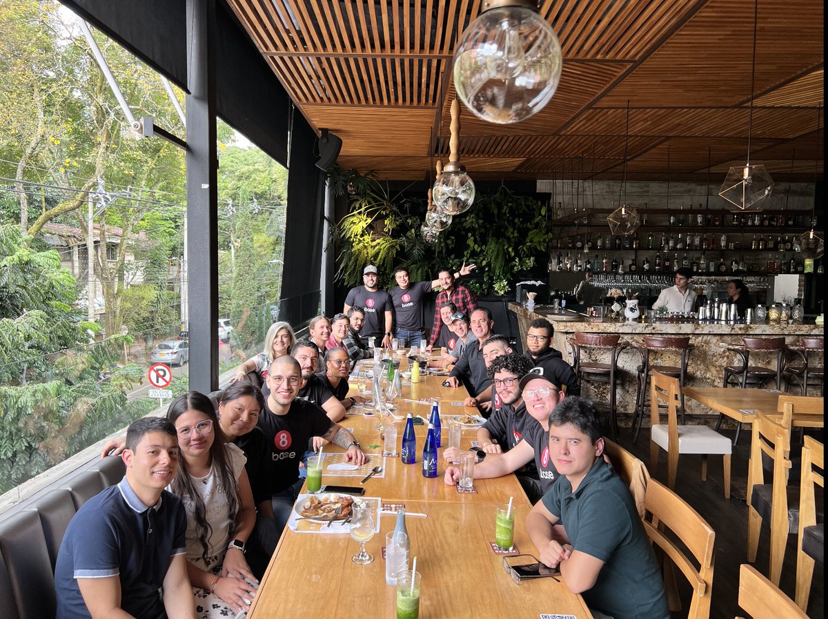 AlbertSantalo's tweet photo. So proud of our new @8base Team in #Medellin, Colombia. These folks are pouring more kerosene on the @8base #lowcode fire. Congrats to them, our other dev team members, our CTO @TimothyMyers &amp; Director of PM @estebanf on an amazing product release over the weekend -- you rock! https://t.co/2kxEmY59SR