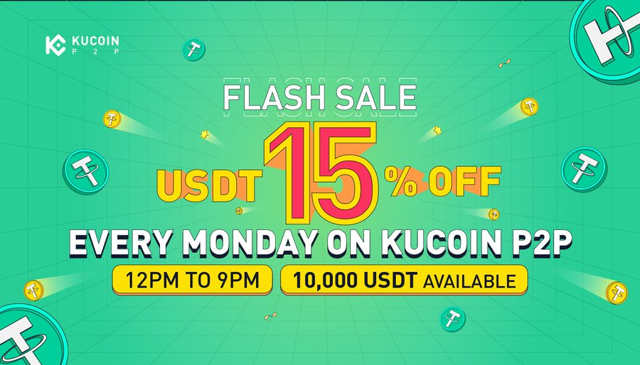 #KuCoin P2P : 15% OFF on $USDT  Every Monday 
Kucoin.com/r/rf/rP6ESKH