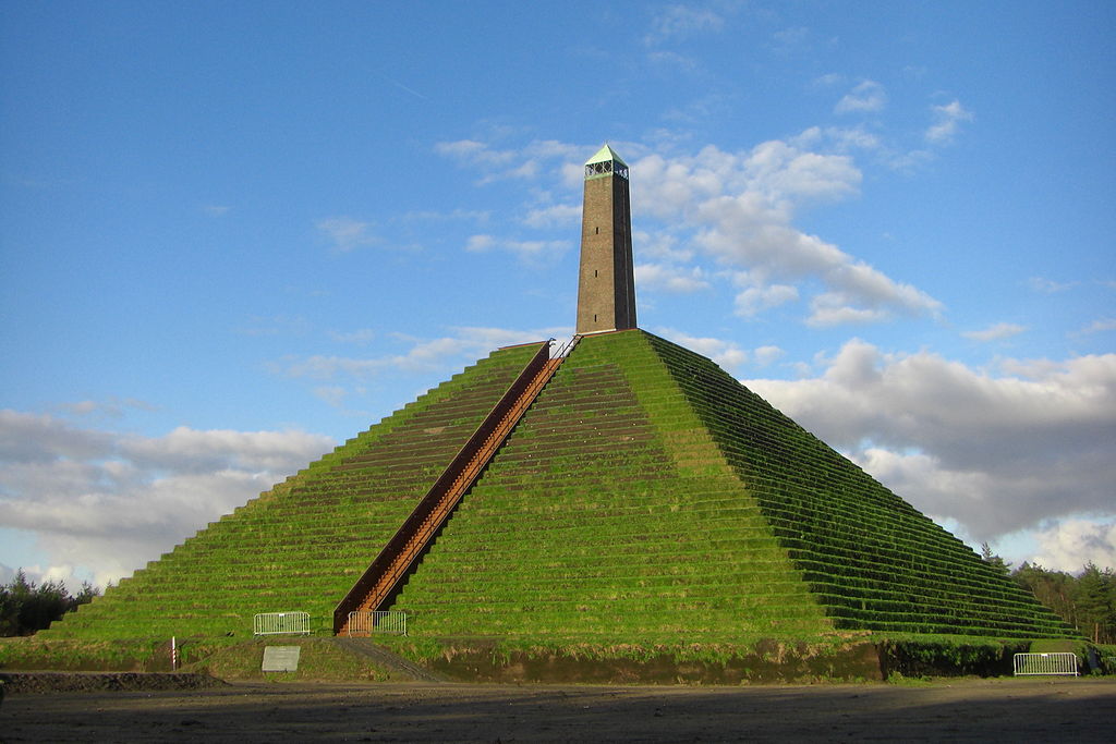 Pyramid of Austerlitz in the Netherlands, built as a model of the Pyramids by bored Napoleonic soldiers, just to keep them occupied (1804).