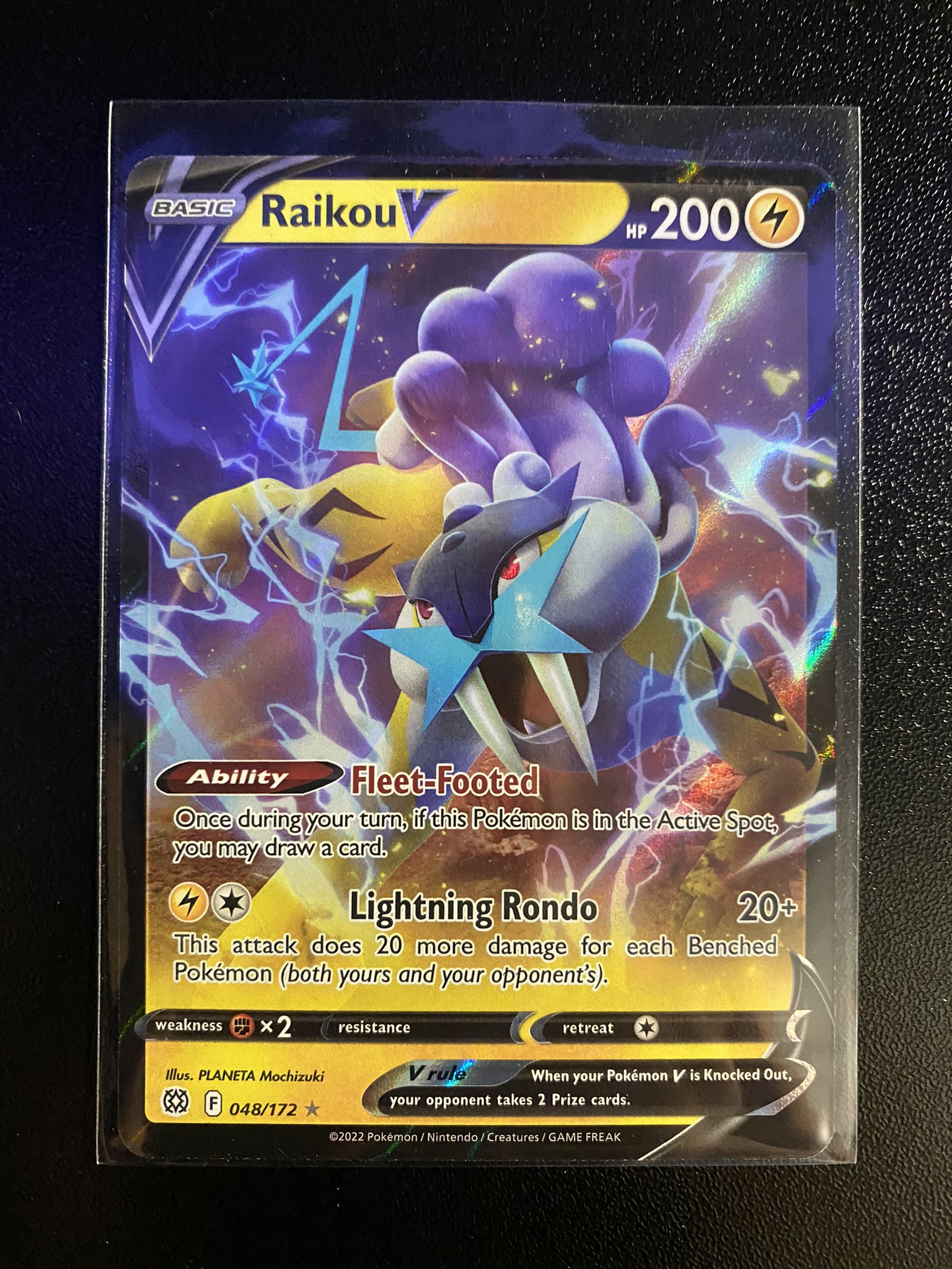 Pokémon, Other, Pokmon Raikou V Card Brilliant Stars