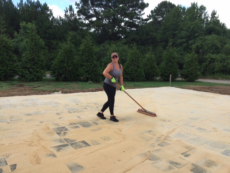 We hit the project early this morning and knocked out the rest of the pavers. We had some help from Grandparents and a couple of friends. This project is not complete yet. However, the heavy lifting is over. I’ll share more soon. @kristyagan #eaglescout