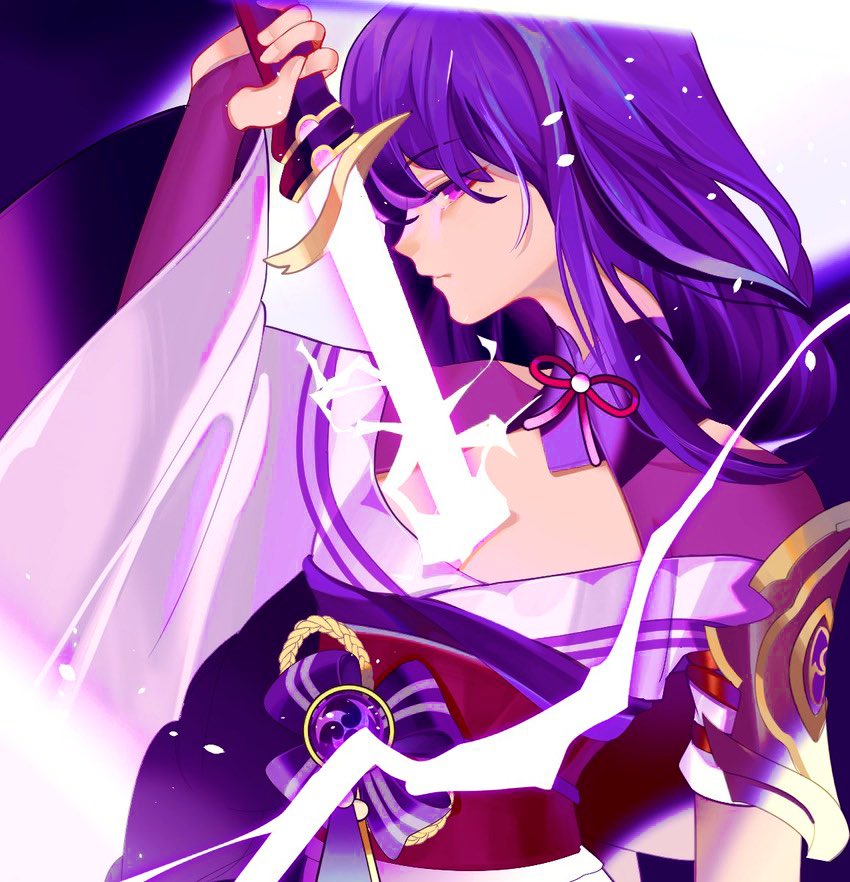 Metamoregnant's tweet photo. ¡Ven y sígueme diariamente:D! #waifu #animegirl #AnimeArt #arte #ilustration #GenshinImpact #RaidenShogun #game https://t.co/WDOaZMJsTS