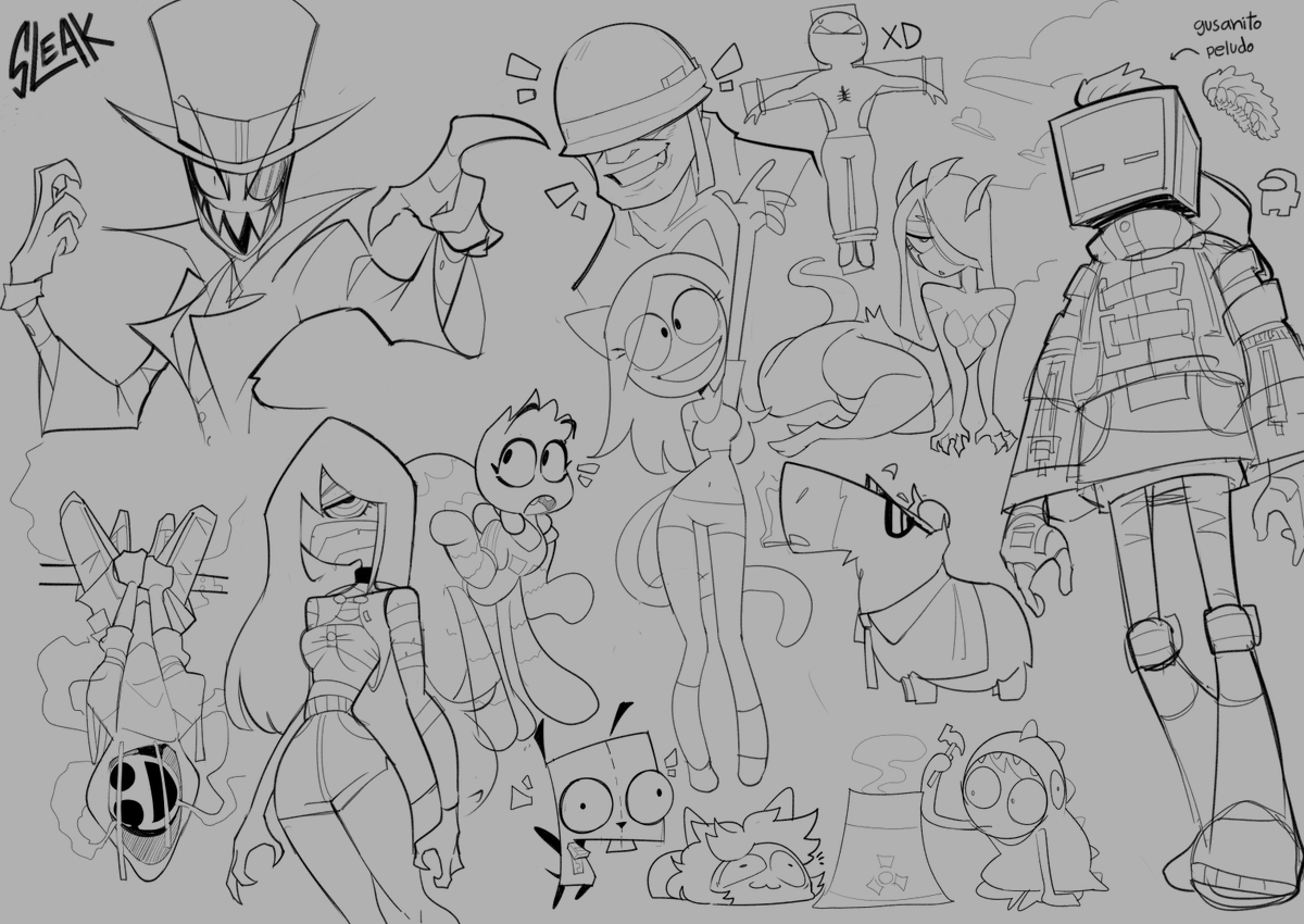 Sketch sheet, i have a very inconsistent style 