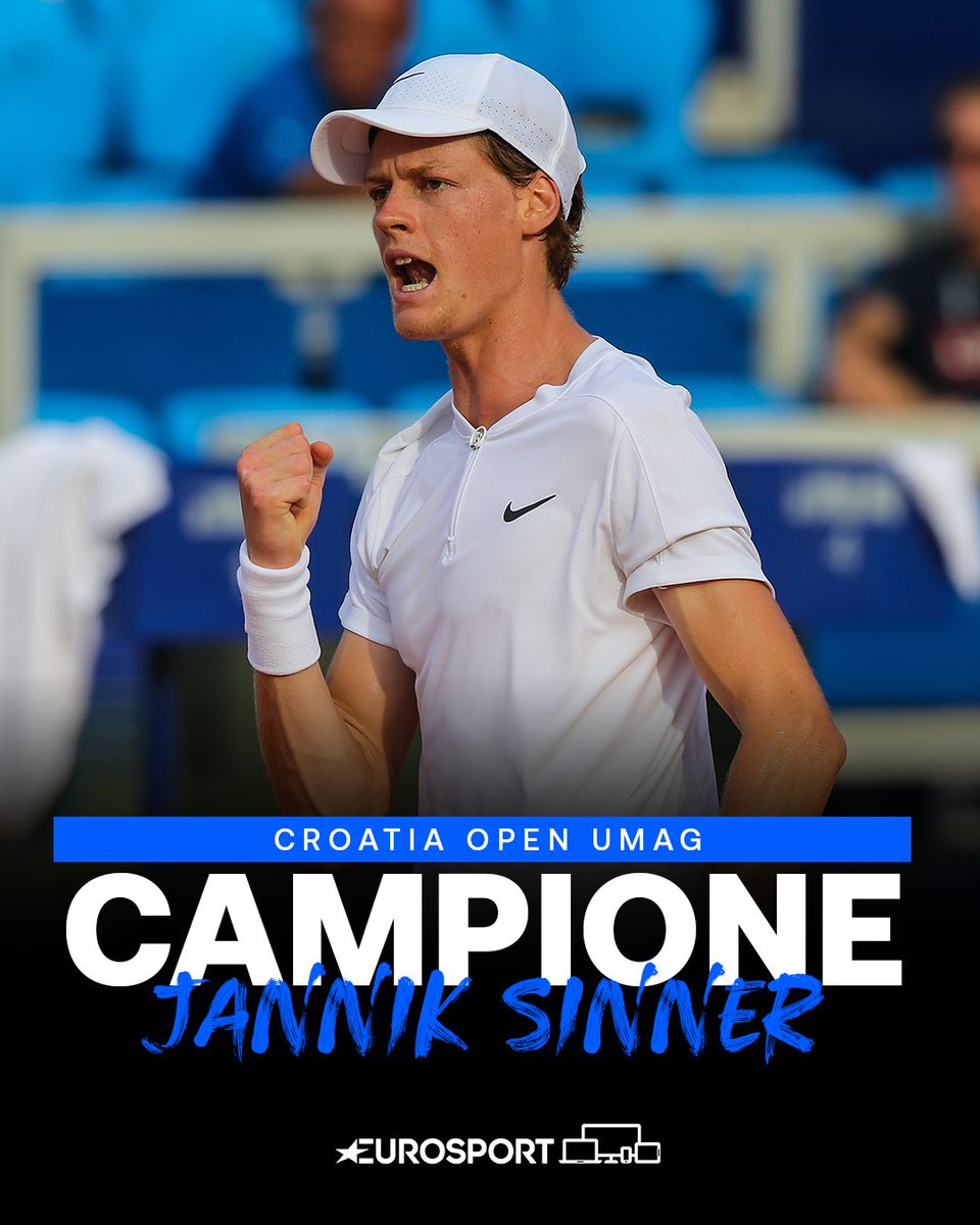 Eurosport_IT's tweet photo. MAGIC SINNERRRR 😍🏆🎾

L'azzurro vince l'ATP di Croazia battendo Alcaraz in rimonta per 7(7)-6(5) 1-6 1-6 👏🇭🇷

#EurosportTENNIS | #ATP | #ATPCroazia | #Sinner https://t.co/ccDFcSNcPB