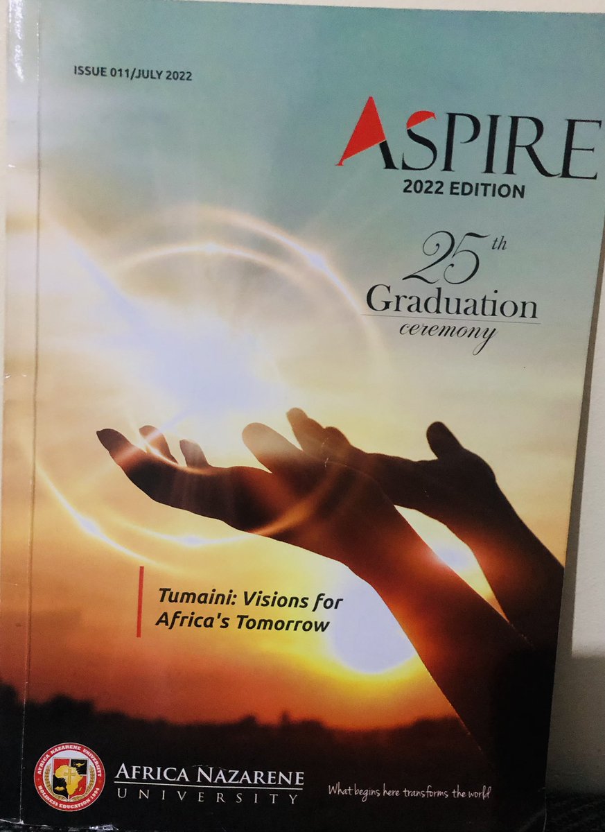JoshThaimu's tweet photo. Congratulations to @africanazarene uni. class of 2022.

If there is one thing I love to do, writing is one of them. Here's my 3rd Article published by Aspire Magazine, Africa Nazarene University. What an honor to be a part of this project. https://t.co/DXayUGvoSt