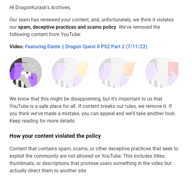 DragonKurask's tweet image. Hey @TeamYouTube , as a note the title is a joke. There's nothing deceptive about a well known internet meme (Character I'm making fun of on the right for reference). Sent it for review but I want an actual person looking at this cause this is ridiculous.

#DragonQuest