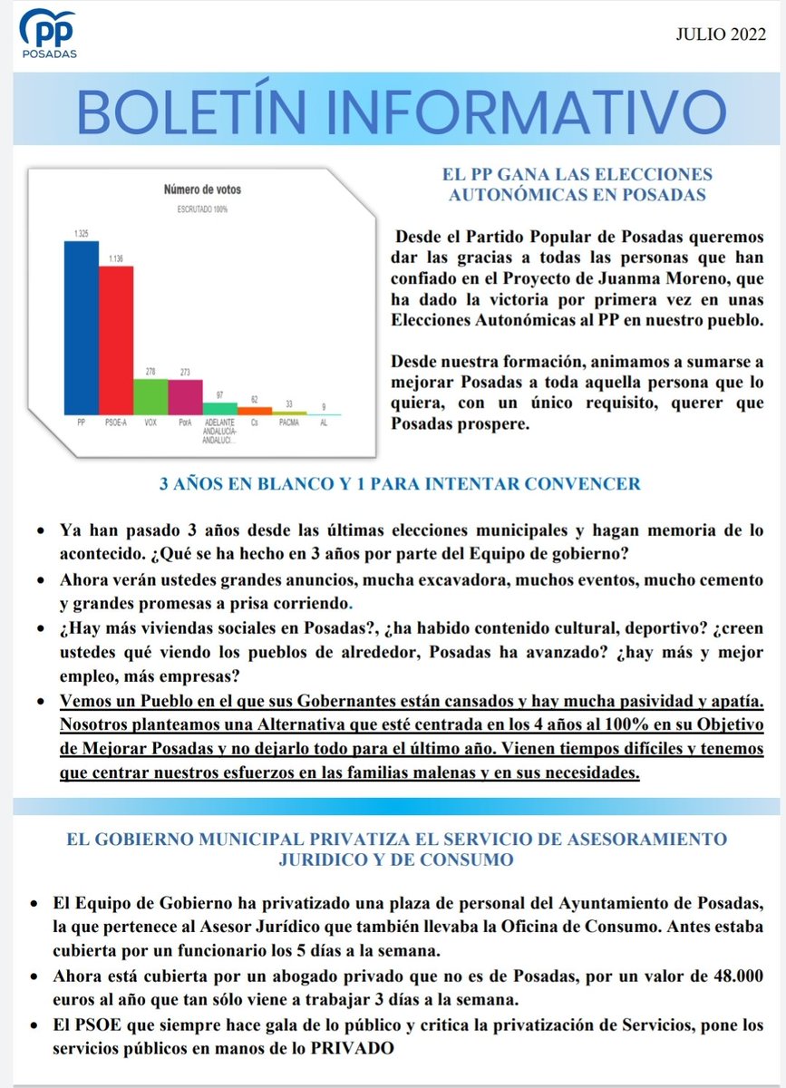 PP_POSADAS's tweet photo. Aquí os dejamos nuestro Boletín📰 Informativo de julio🗓.
#PopularesDePosadas
#Posadas https://t.co/6shdJHmW8u
