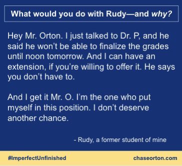 mathgeek76's tweet photo. What would you do in my shoes standing there face to face with Rudy? More importantly, why? What issues matter to you here?

Link to Episode 6 of #ImperfectUnfinished is in this thread. Join us! This is the best episode yet! #mtbos #iteachmath #educhat #corwinmath https://t.co/koYx32ZHFw