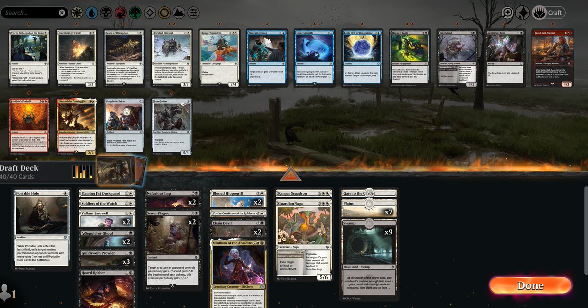 jmmtgo's tweet photo. Fought through the first draft with a rock solid collection of commons and got rewarded with some nice rares and uncommons which took home draft nr.2 smoothly. I love playing limited for stakes. New Day2 format also seems like a strict upgrade. https://t.co/gjOzoqBc9N