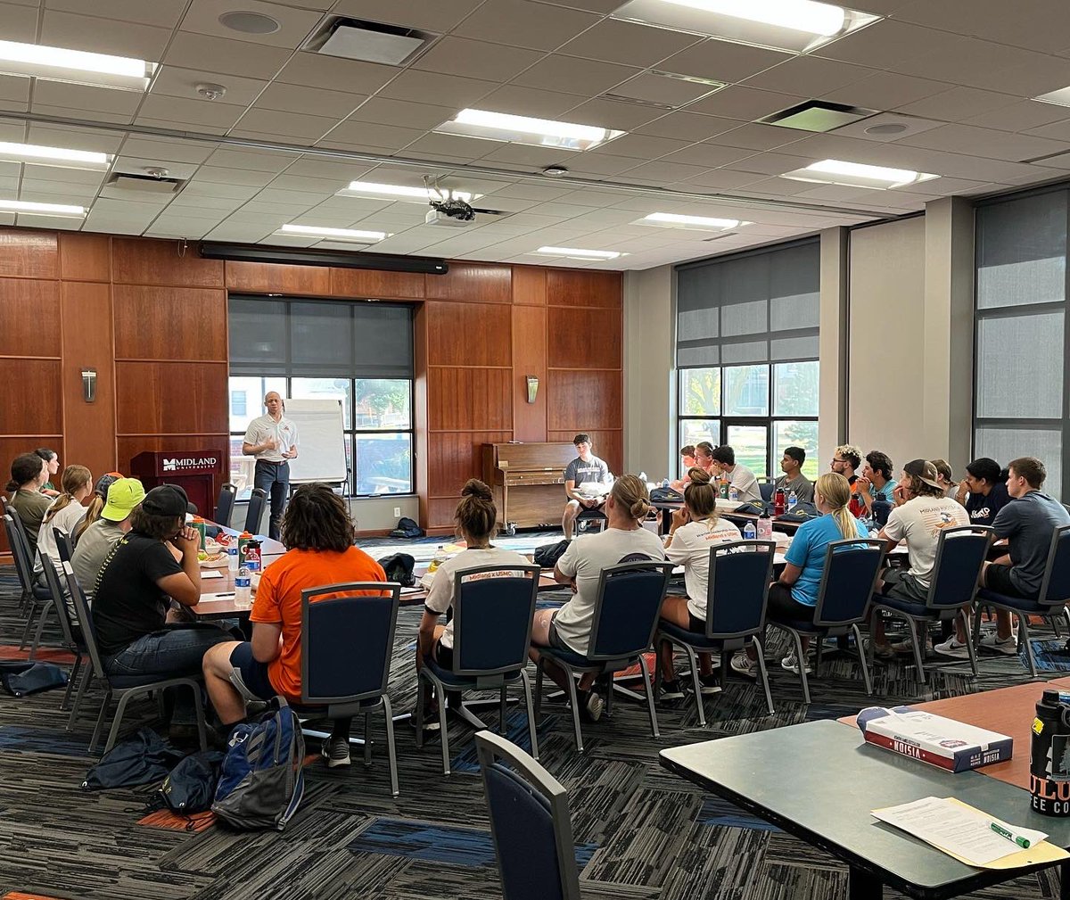 WarriorSkillsMU's tweet photo. This weekend we had 22 students take part in the Warrior Leadership Academy. Congrats to these students for being nominated by their coaches and completing 24 hours of leadership training! Huge shout out to the US marines for hosting this event &amp; @LCHAT1 for coming back to speak https://t.co/ylKvmYGsfV