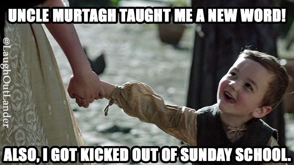 OutlandishScot's tweet photo. Here’s a Wee Jamie #Outlander rerun (in honor of his birthday–celebrated on August 1st) from @LaughOutLander; #AaronWright https://t.co/VXPzrAVwYt