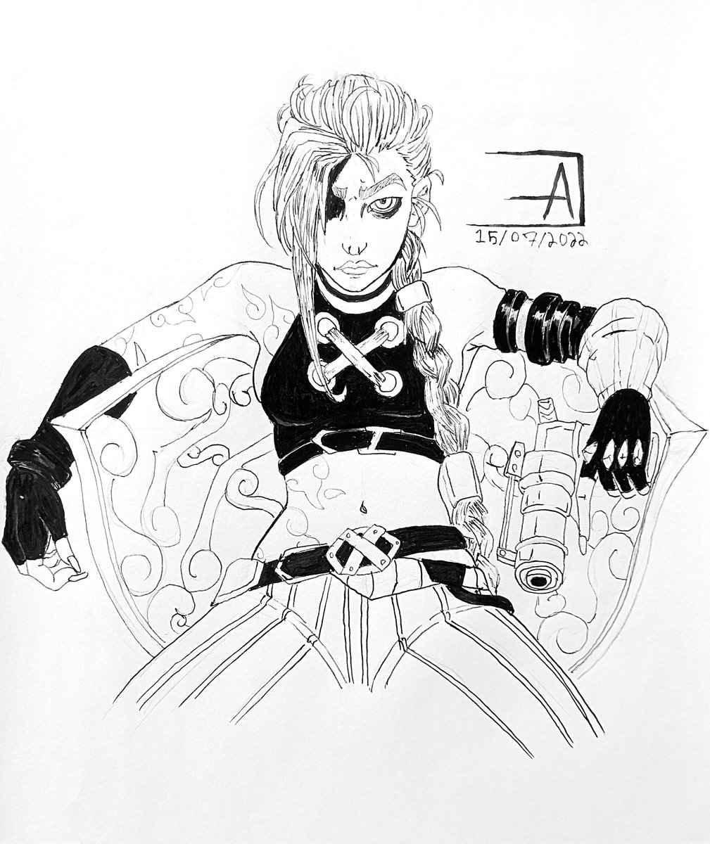 Jinx 🔥😈🔥☠😏💀

#Jinx #arcane #arcanefanart #LeagueOfLegends #girlpower #robotgirl #robotgirls #garotas #gothicgirl #gothic #Dark #tattoos #tattooart #anime #AnimeArt #comic #comicart #cartoon #arterealista #digitalart #INK #PortfolioDay #cyberpunk