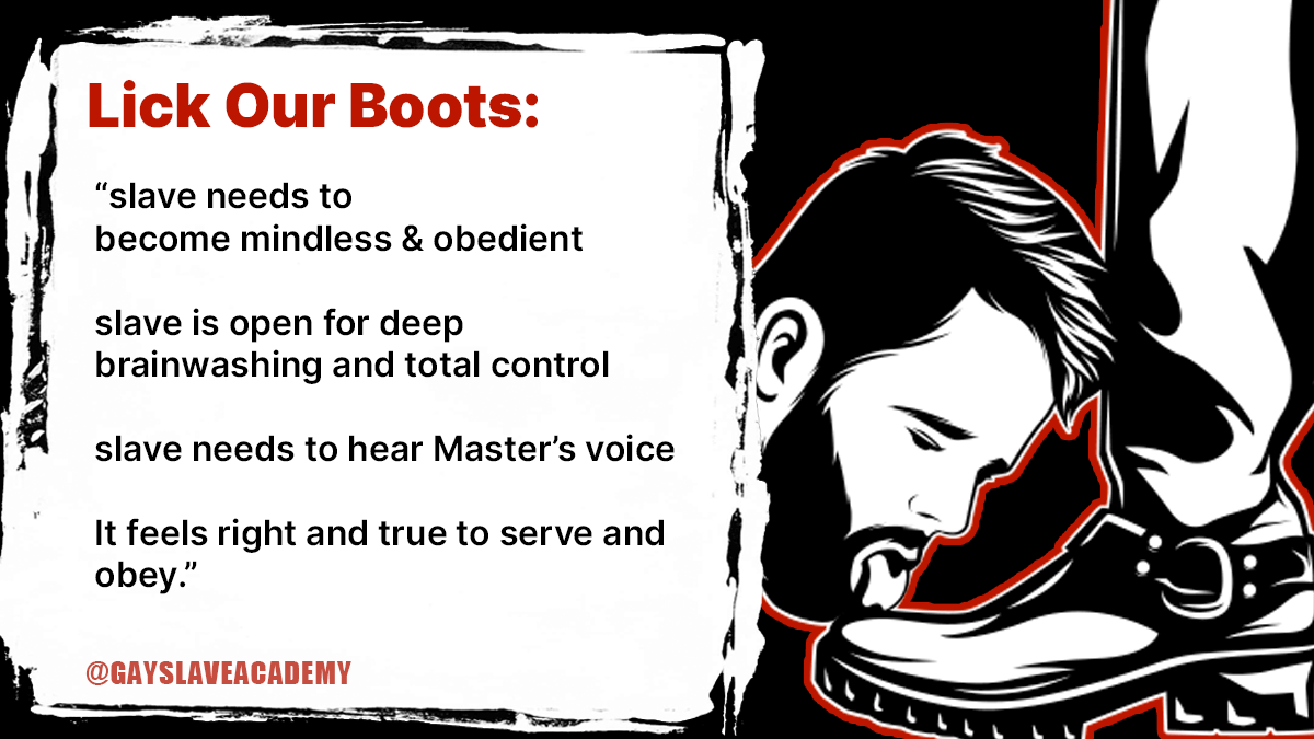 gayslaveacademy's tweet photo. Haha good attitude #slave. One of you took the time to email this to Us and even if it was just temporary horny state the truth is that every slave especially you can cultivate this attitude every day, can't you slave? #gay #slave #gayslave #slavetraining #gayslavetraining https://t.co/2bNUnlhM8i