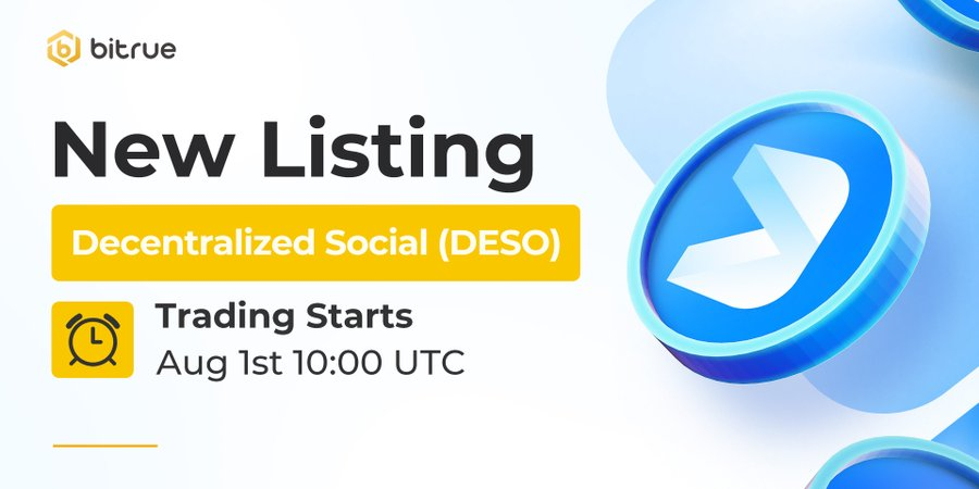 Coin : DESO
Info : <a href="/desoprotocol/">DeSo</a>
Exchange : Bitrue.com/act/kol/landin…
$DESO #cryptocurrencies