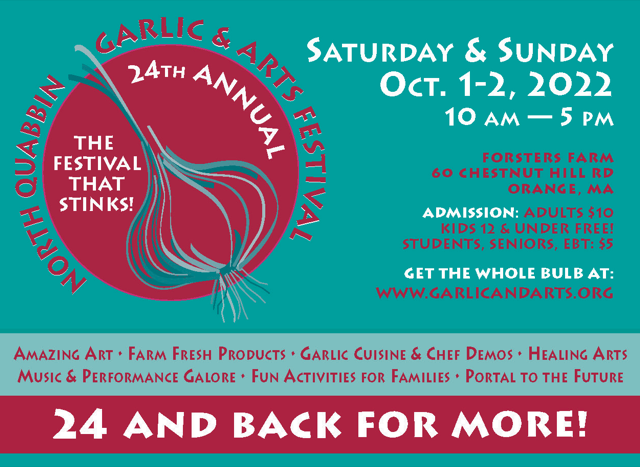 24 and back for more! See you on the festival field this October! #westernmass #garlic #northquabbin #festival