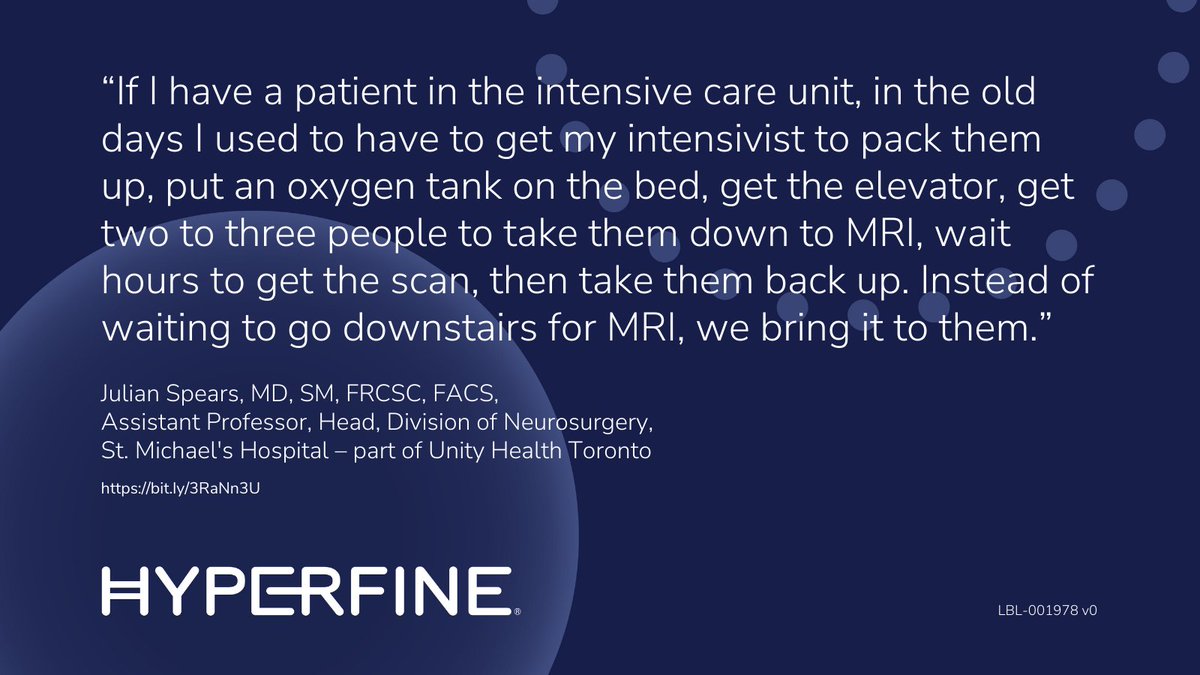For St. Michaels Hospital in Toronto, Canada, portable MRI is a game-changer for helping physicians like Dr. Julien Spears to answer critical questions and make decisions by imaging patients at the bedside. 
unityhealth.to/2022/04/portab…