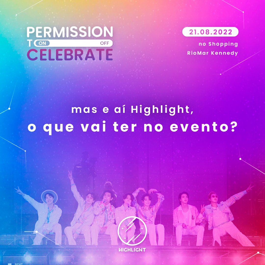 highlightof_'s tweet photo. AMIS, A PROGRAMAÇÃO DIGNA DE 1° NOS CHARTS DA BILLBOARD VEIO AÍ! 

O #PermissiontoCelebrate tá chegando e para saciar um pouco da curiosidade de vcs sobre esse evento de comemoração aos 9 anos de debut do BTS, viemos compartilhar  algumas atrações da nossa programação! Segue o 🧶 https://t.co/Hk7WDITVWq