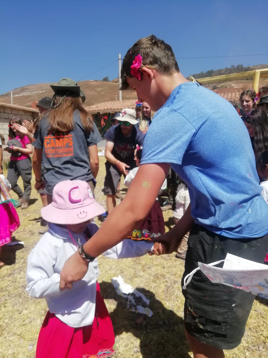 campperu's tweet photo. And of course, they danced! 💃🕺 #TeamPuka and the children dance a typical local song and enjoyed a lovely moment together 😄 #dosomethingamazing @CampsInt https://t.co/vaR2dxzzmp
