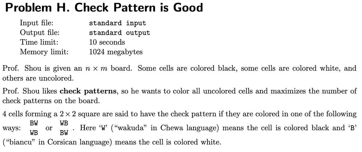 xudyh's tweet image. GP of China is just finished. I&apos;m the author of ABCDGHL, developer of KM.

Congratulations on japan25 winning the contest and japan02 solving 11 in the testing contest.

And another two puzzle-themed problems in the problemset, which are solved very early in the testing contest.
