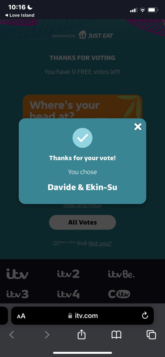 ekinsprotector's tweet photo. the right vote  #LoveIsland https://t.co/uosJbjm6Tb