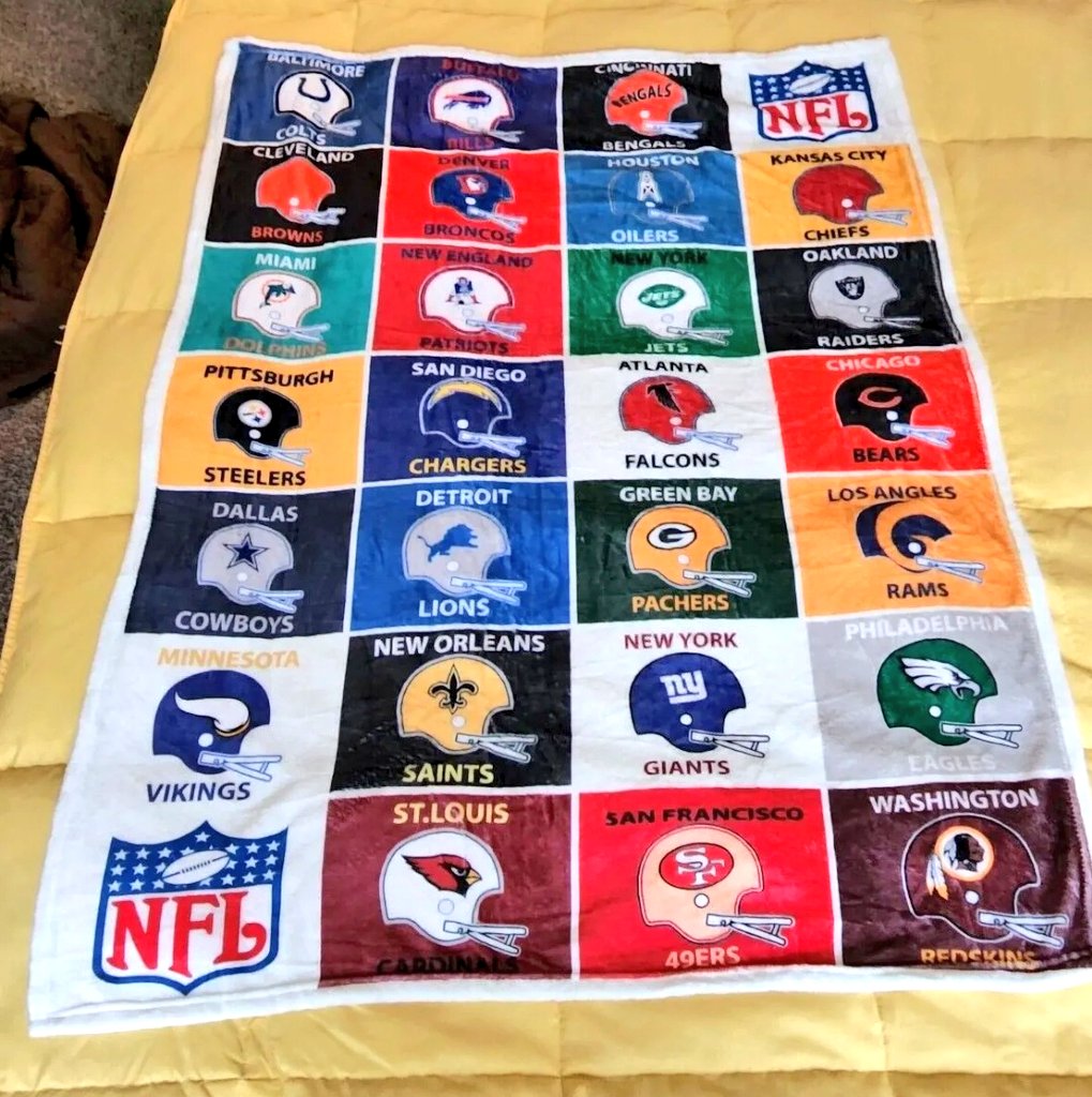 FB_Helmet_Guy on Twitter "Strange NFL blanket from eBay. Check out the
