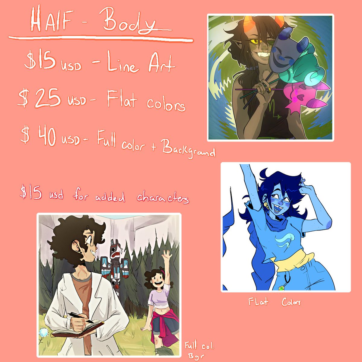 orkiibb's tweet photo. Comission sheet btw . Sorry most the examples are homestuck https://t.co/YstECUEupg