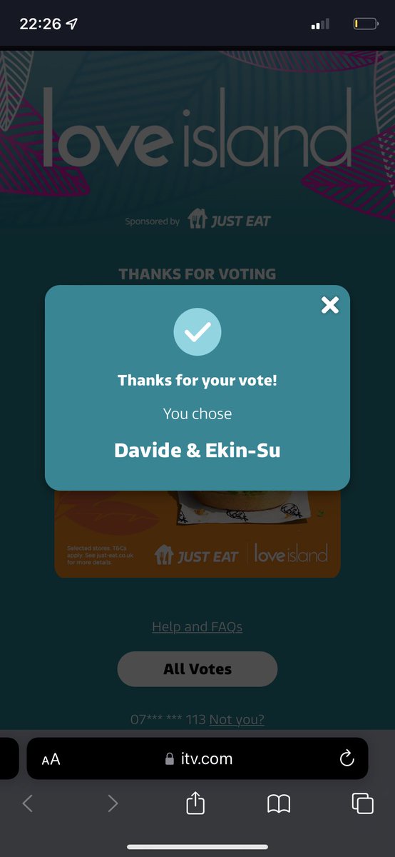 Only acceptable answer #LoveIsland