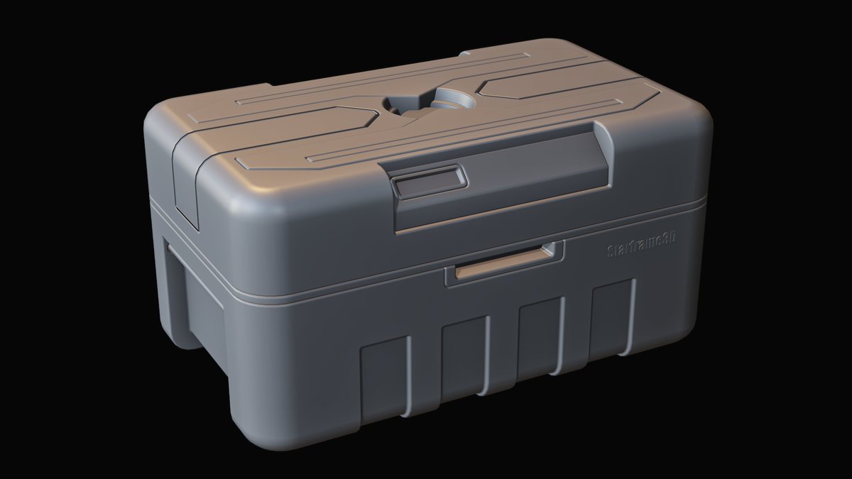 Needed a break and sat down for a bit to model a generic scifi crate with the help of fluent.

#fluentb3d #b3d #3dart #scifi #hardsurface #props #Blender3d