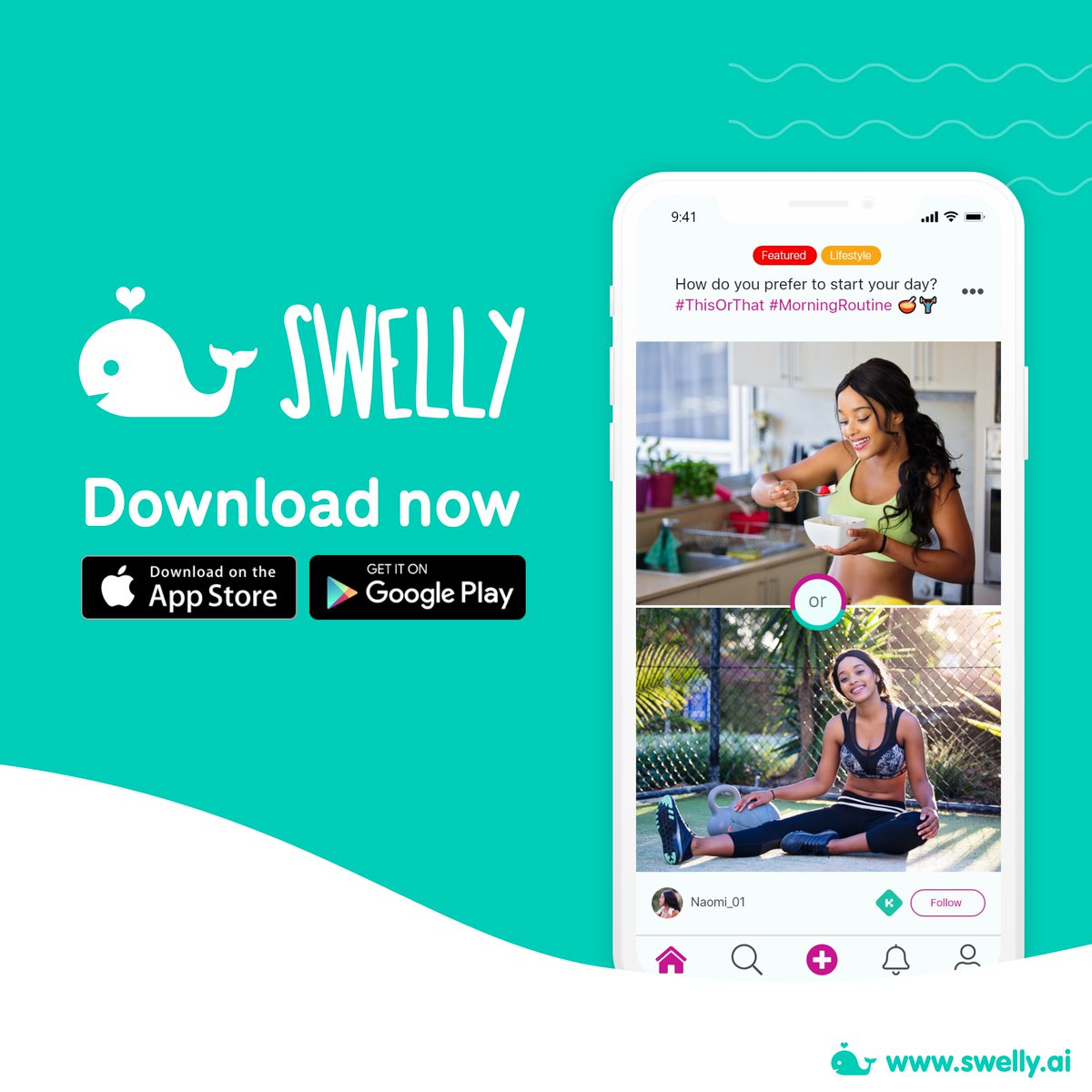 SwellyOfficial's tweet photo. Swelly is now live on the app stores! 🎉

Dive into a social network where you have a say - vote to help make decisions and see how your opinions compare with others 🐳

@Kin_Ecosystem $KIN #KIN #applaunch #app #MobileApp #newapp #Crypto #CryptoNews #Solana #thisorthat #wyr https://t.co/5Tjcf088hk