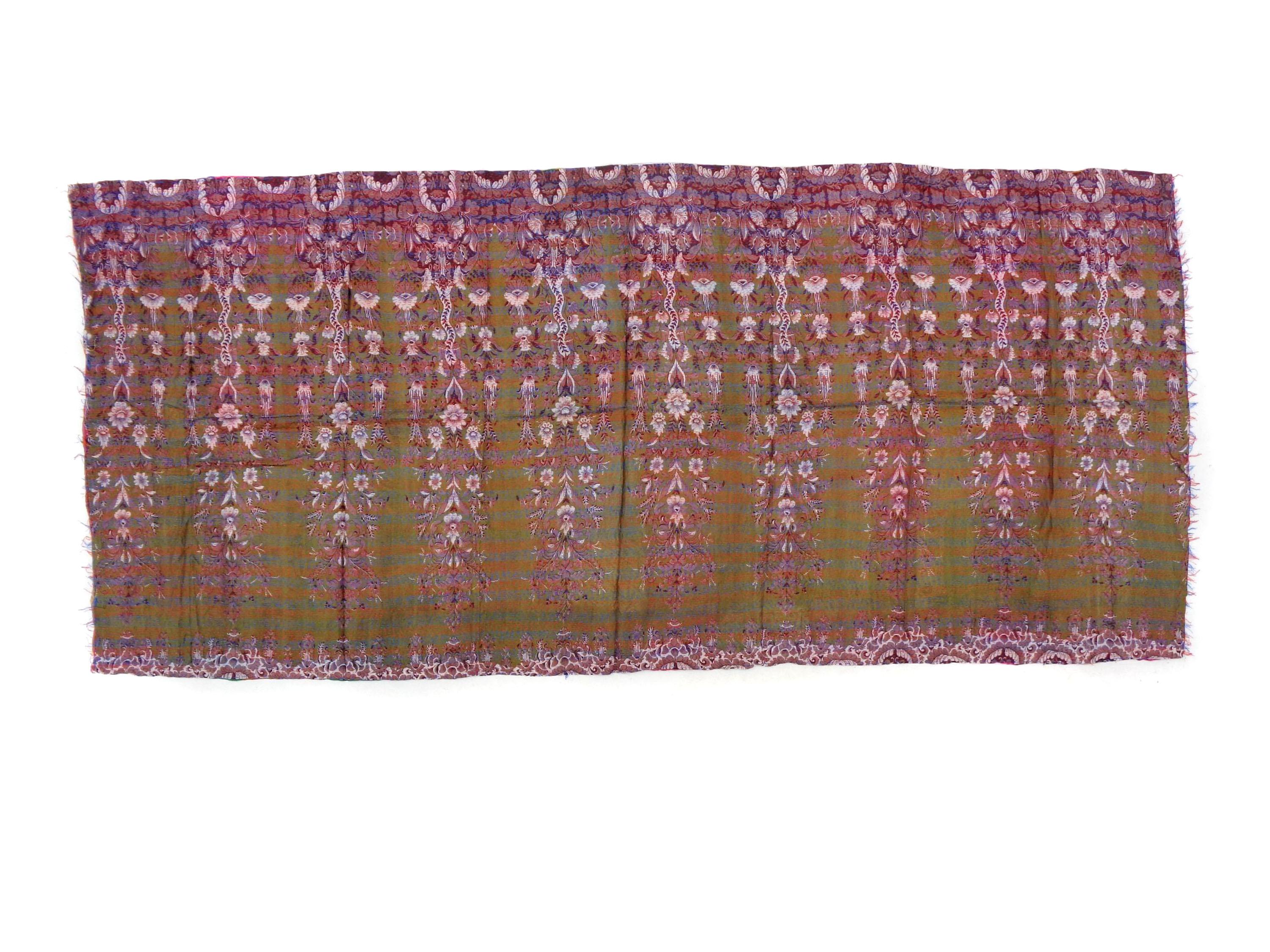 Handmade patchwork long Silk Kantha Scarf Neck Wrap Stole veil Hand Quilted Women Bandanas headband KU97