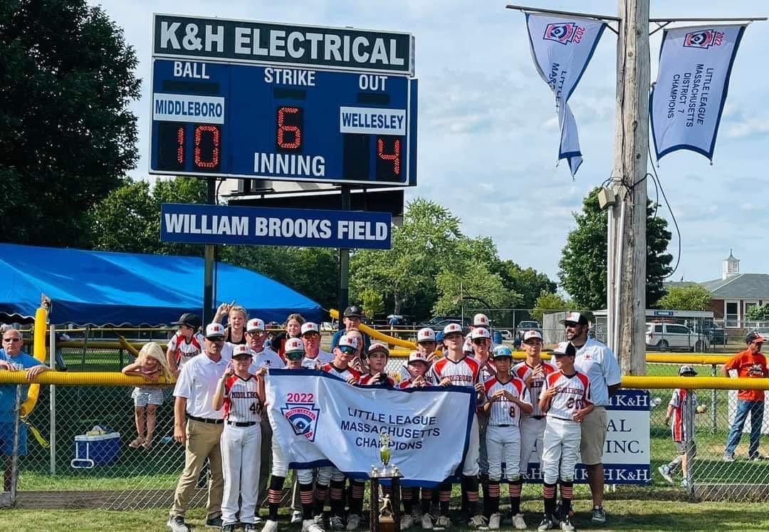 Congrats to the Middleboro 12U boys on winning the Massachusetts State Championship!  Excellent job. Next stop regionals.