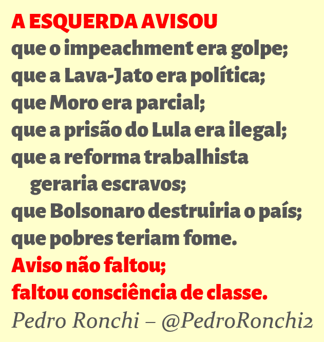<a href="/PedroRonchi2/">Pedro Ronchi</a> <a href="/KellyCrNunes/">Kelly Nunes</a> Caro Pedro, é muito importante esse seu tuíte. Caso me autorize, vou divulgá-lo como na imagem abaixo. Caso contrário, apago o meu tuíte.