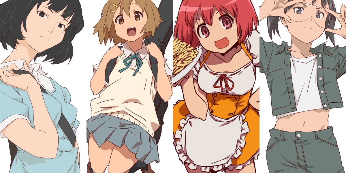 先月は気持ちよく描いてたらはみ出してた。けいおんとlainが強い。 #今月描いた絵を晒そう 