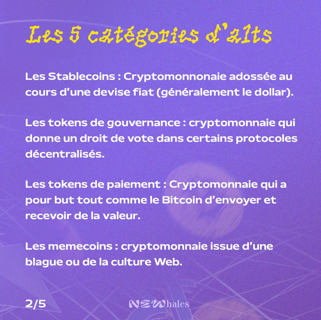 NeWhales_'s tweet photo. THREAD 🧵 : C’est quoi une Altcoin ?
Est-ce que tu penses qu’ETH va flip BTC ?
Donne moi ton alt préféré.
#altcoin #altcoins #ALTSEASON #altcoinseason #bitcoin #ETH #cryptomonnaie #crypto #token #StableCoin #memecoin #mineurs #validateur https://t.co/8wVRvN5iRs